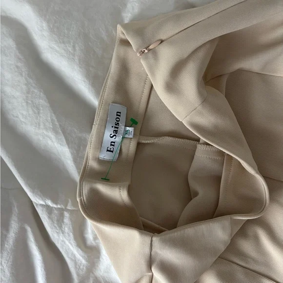 En Saison Cream High-Waisted Trousers - Picture 3 of 4